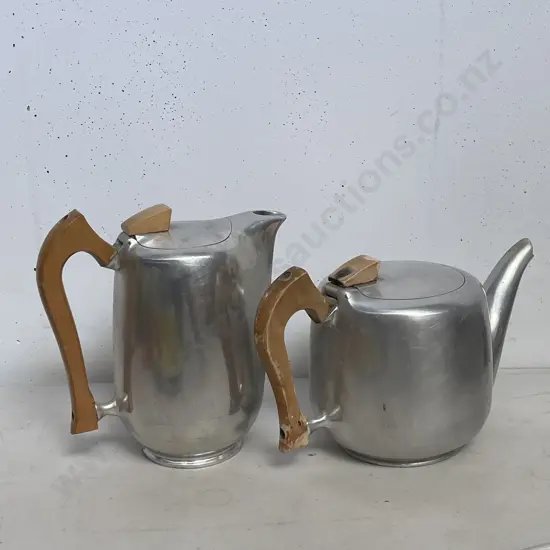 Vintage Mid Century Picquot Ware, England Coffee Pot and Teapot