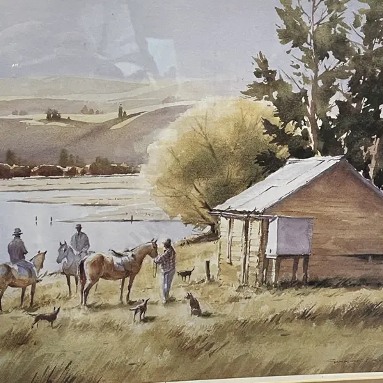 Framed Garrick Tremain Artwork 90 x 68cm