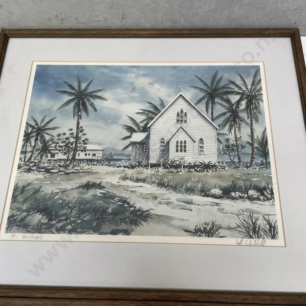 Pair of Framed Artworks. Signed Whitehill? 44 x 36cm Image 1++