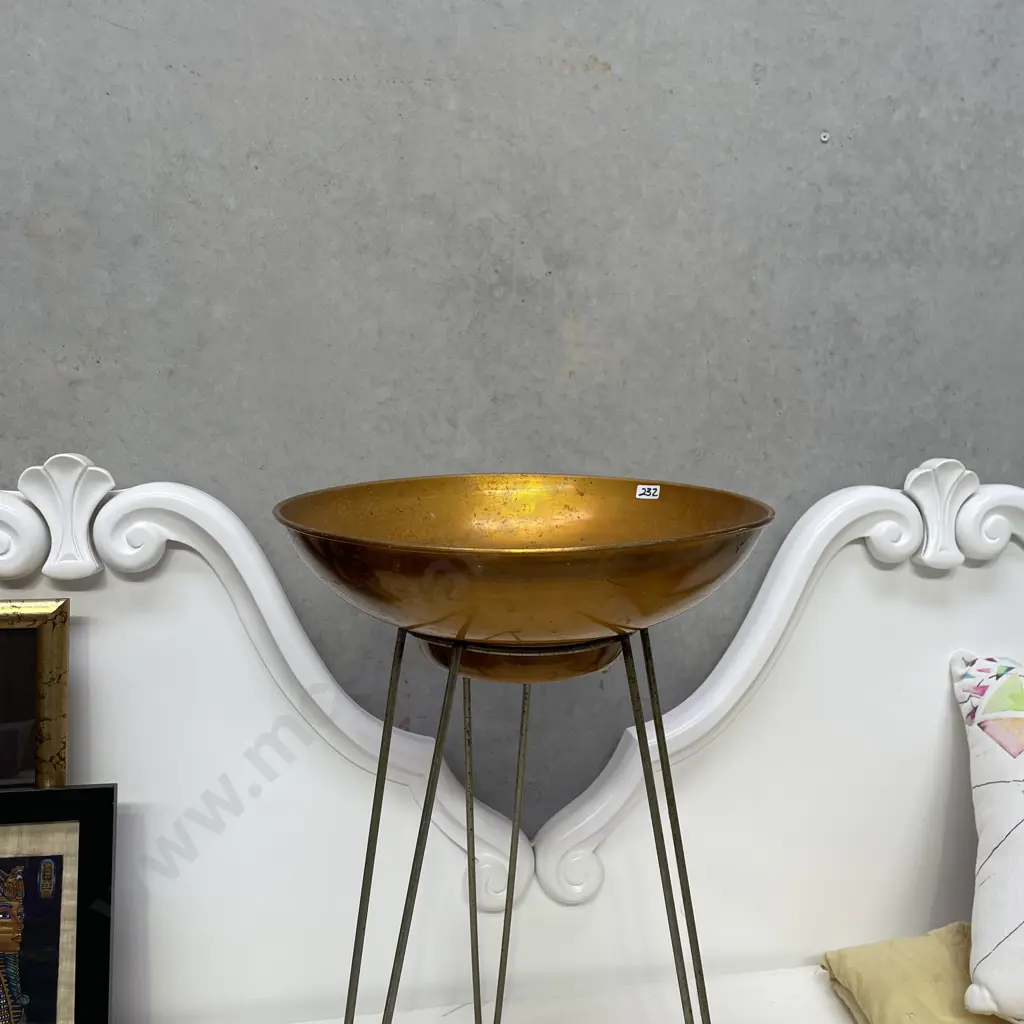 Mid Century Anodised Plant Stand Image 1++
