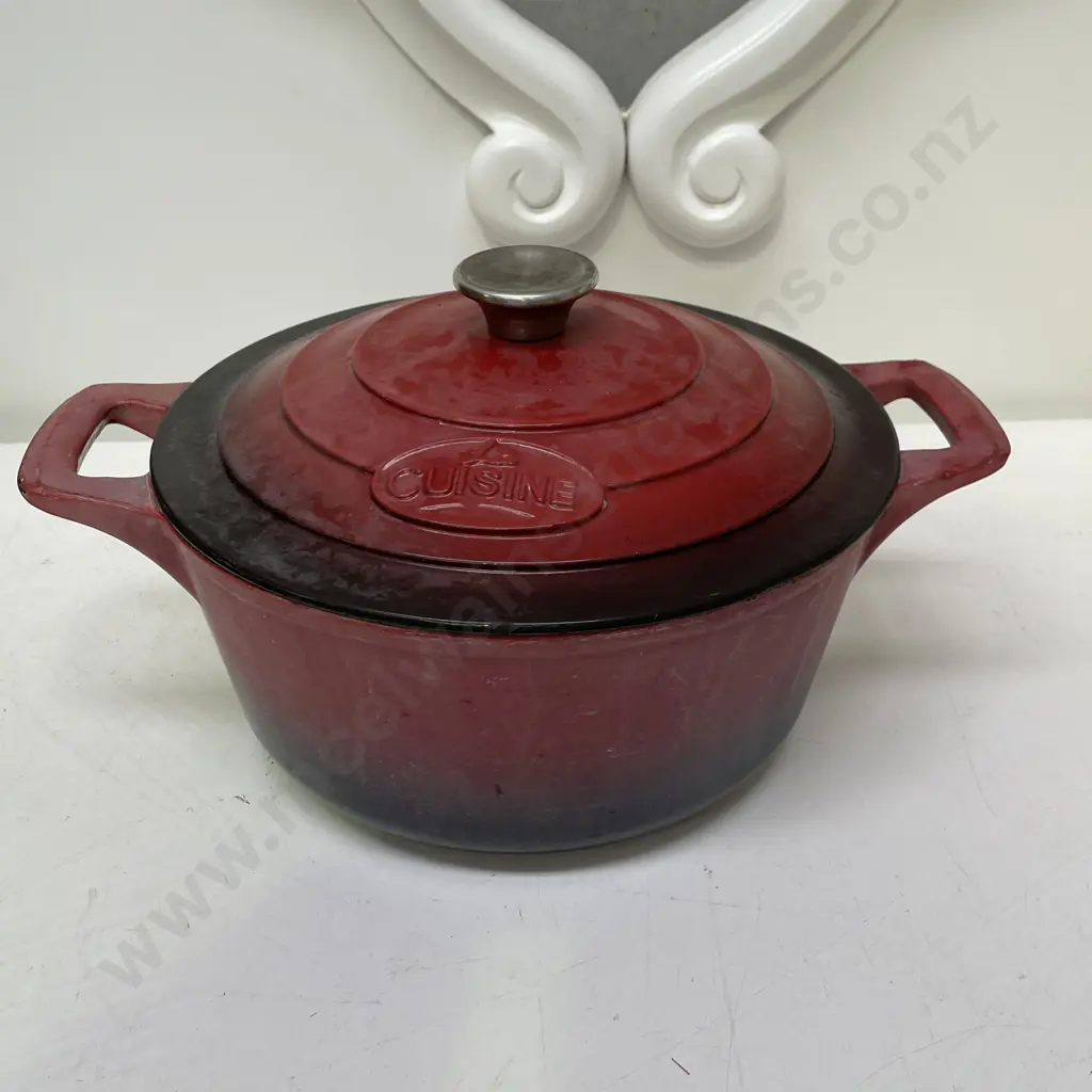Cast Enamel Cusine 2 handled Large Pot Image 1++