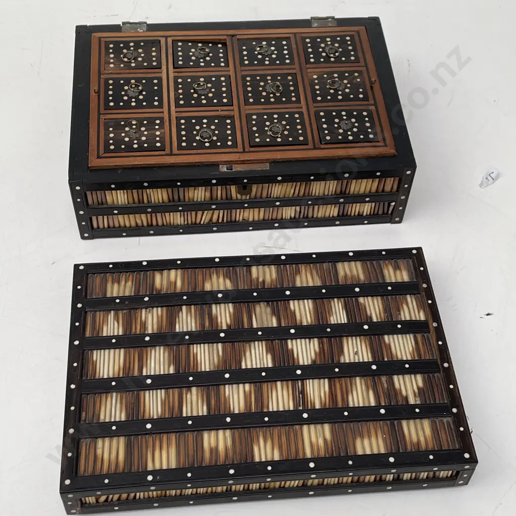 Stunning Vintage Porcupine Quill Jewellery Box with internal lidded segments (af to hinges) H11cm 27 x 18cm Image 1++