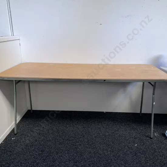 Folding Trestle Table with Wooden top 180 x 75cm. H76cm