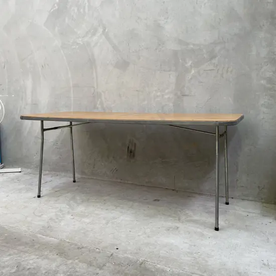 Folding Trestle Table with Wooden top 180 x 75cm. H76cm