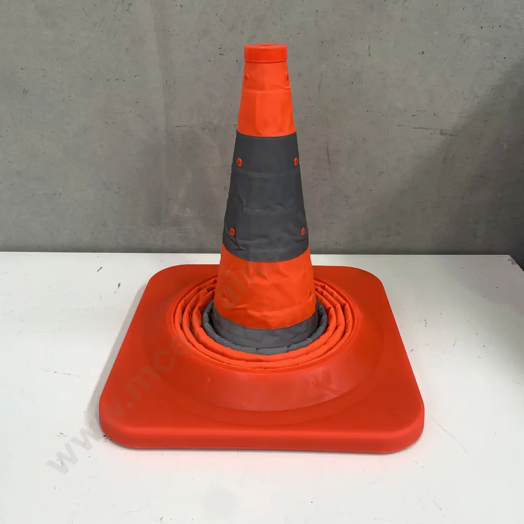 As New Box of 4 x 750mm Collapsible Road Cones - PortaCone Brand Image 1++