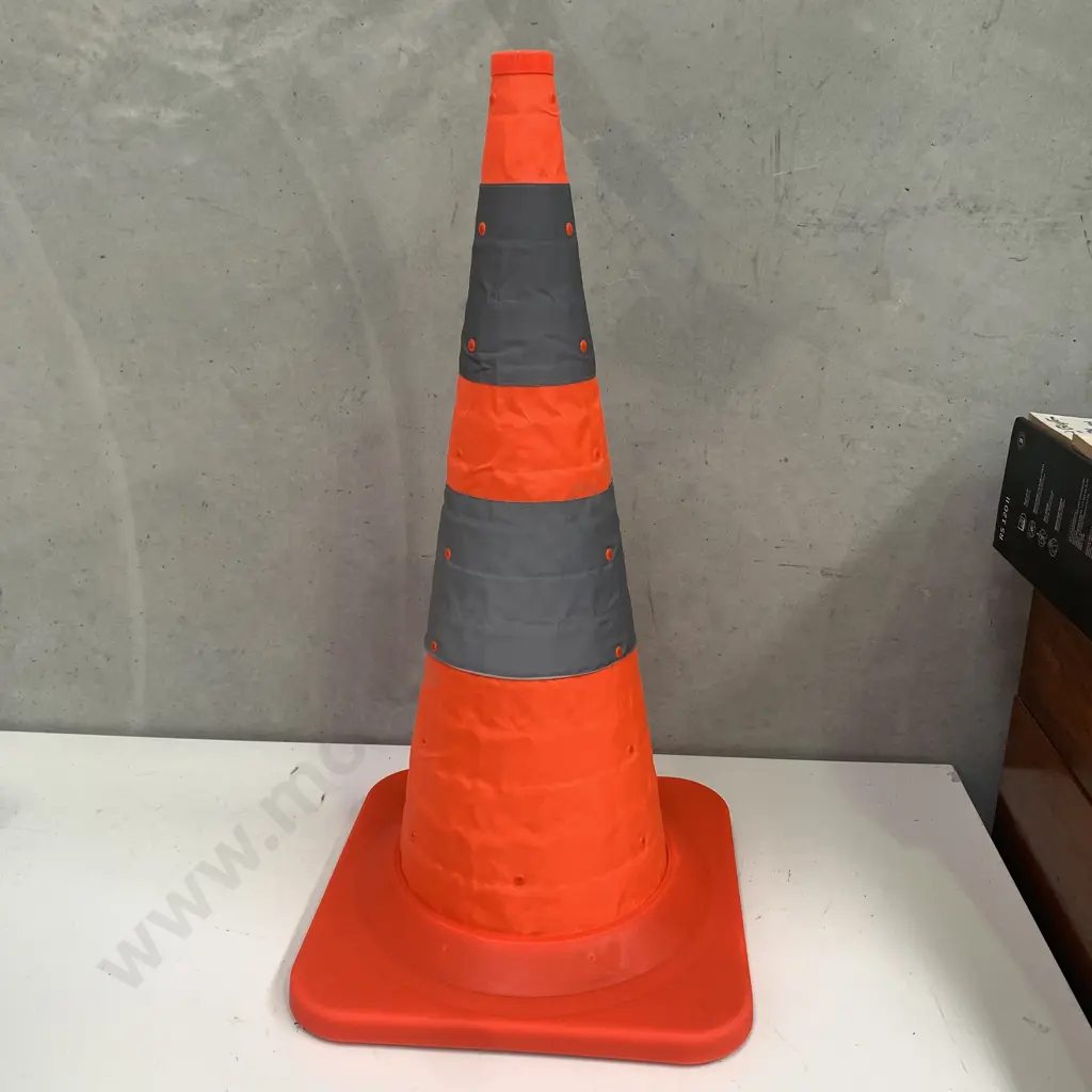As New Box of 4 x 750mm Collapsible Road Cones - PortaCone Brand Image 1++