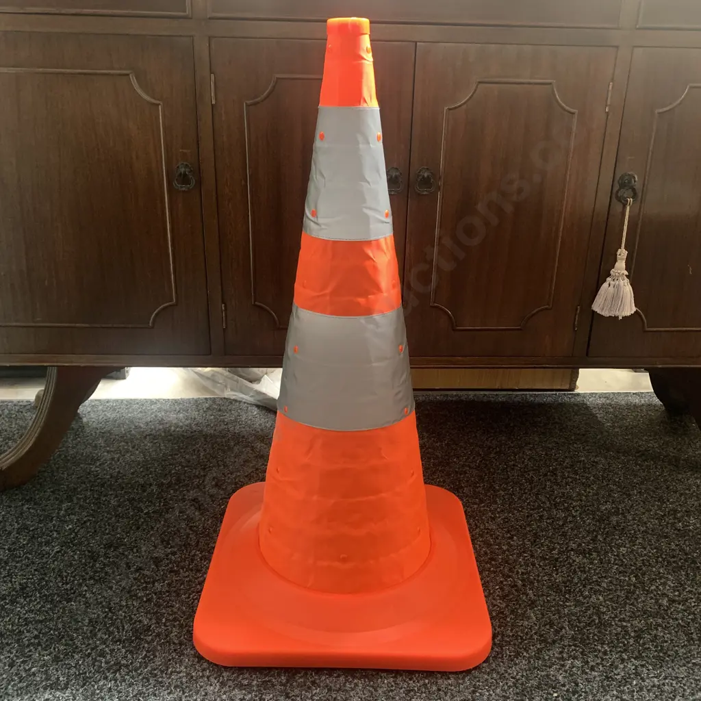 As New Box of 4 x 750mm Collapsible Road Cones - PortaCone Brand Image 1++