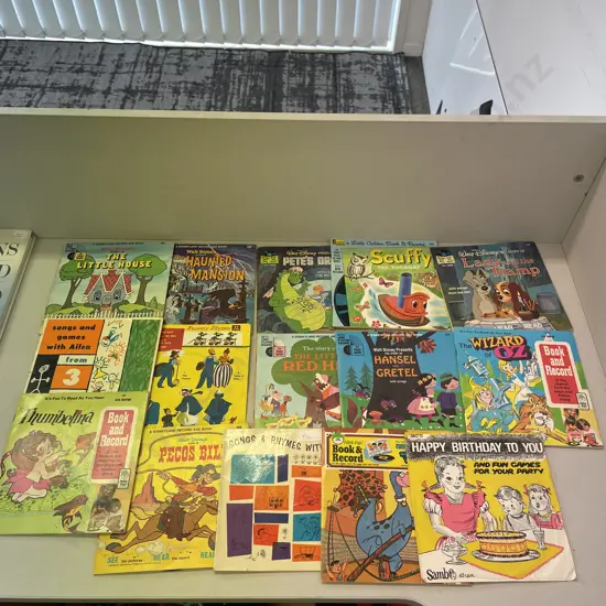 Selection of Disney Childrens Books with Records etc