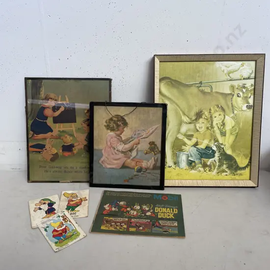 Assorted Vintage Childs themed Artworks etc