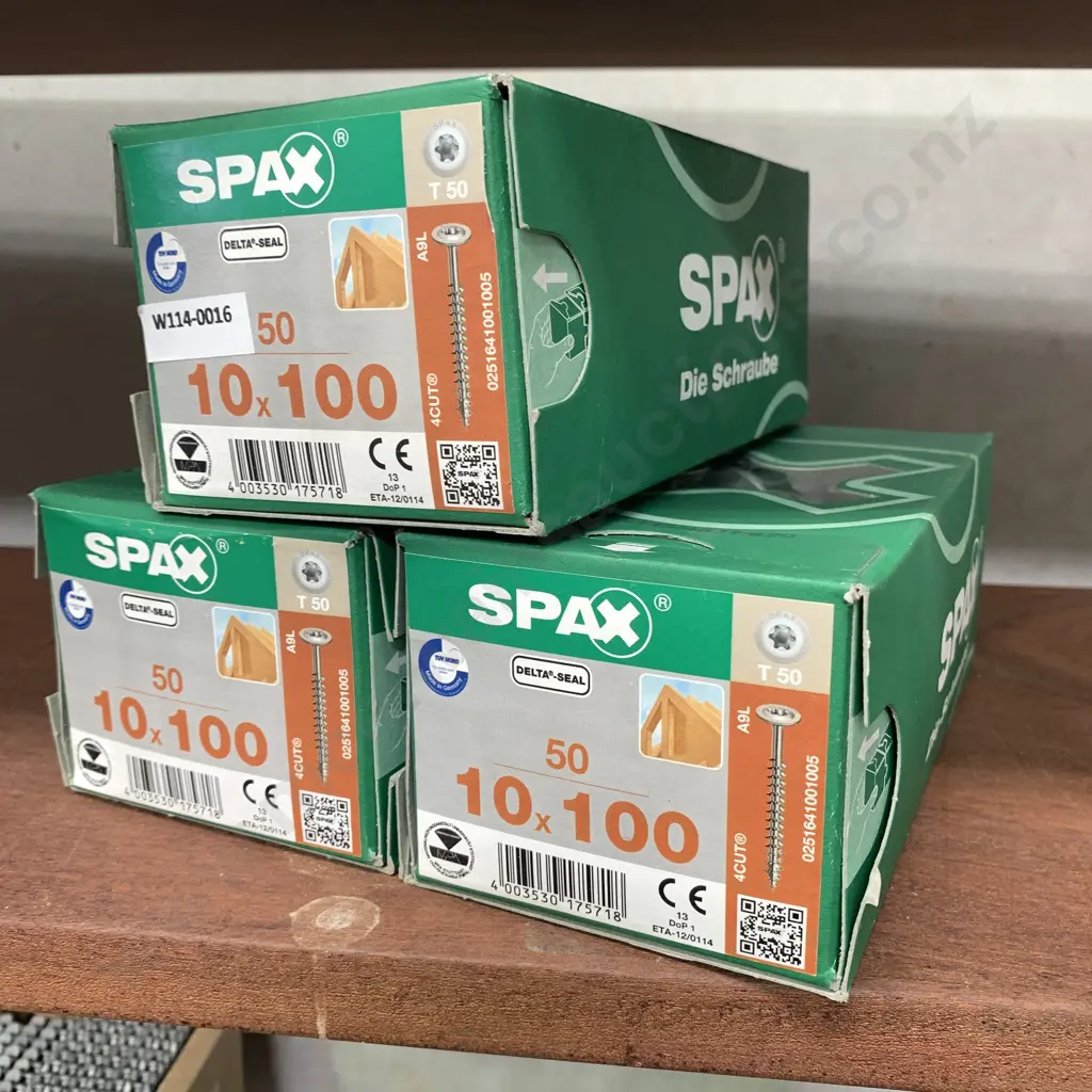 Delta-Seal Timber Construction Screws 10x100mm, 3 Boxes of 50 (0251641001005) Image 1++
