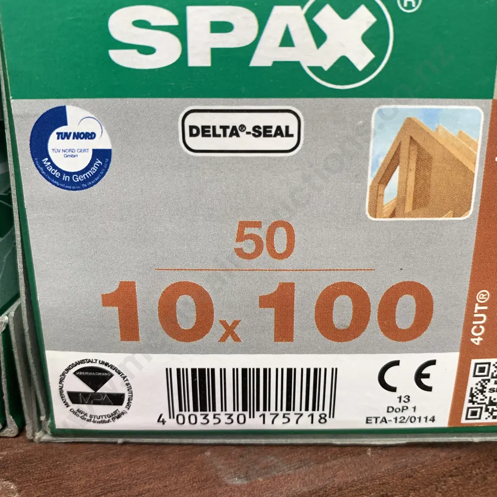 Delta-Seal Timber Construction Screws 10x100mm, 3 Boxes of 50 (0251641001005) Image 1++