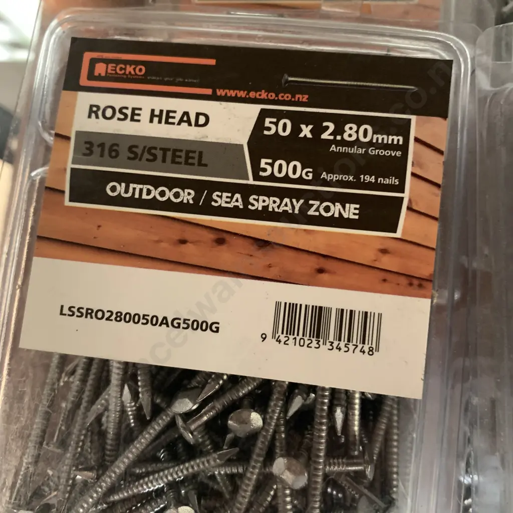 Ecko Jolt Head 30 x 2.80mm, 9 x 500g Packs & Rose Head 50 x 2.80mm, 4 x 500g Packs, Outdoor / Sea Spray Image 1++