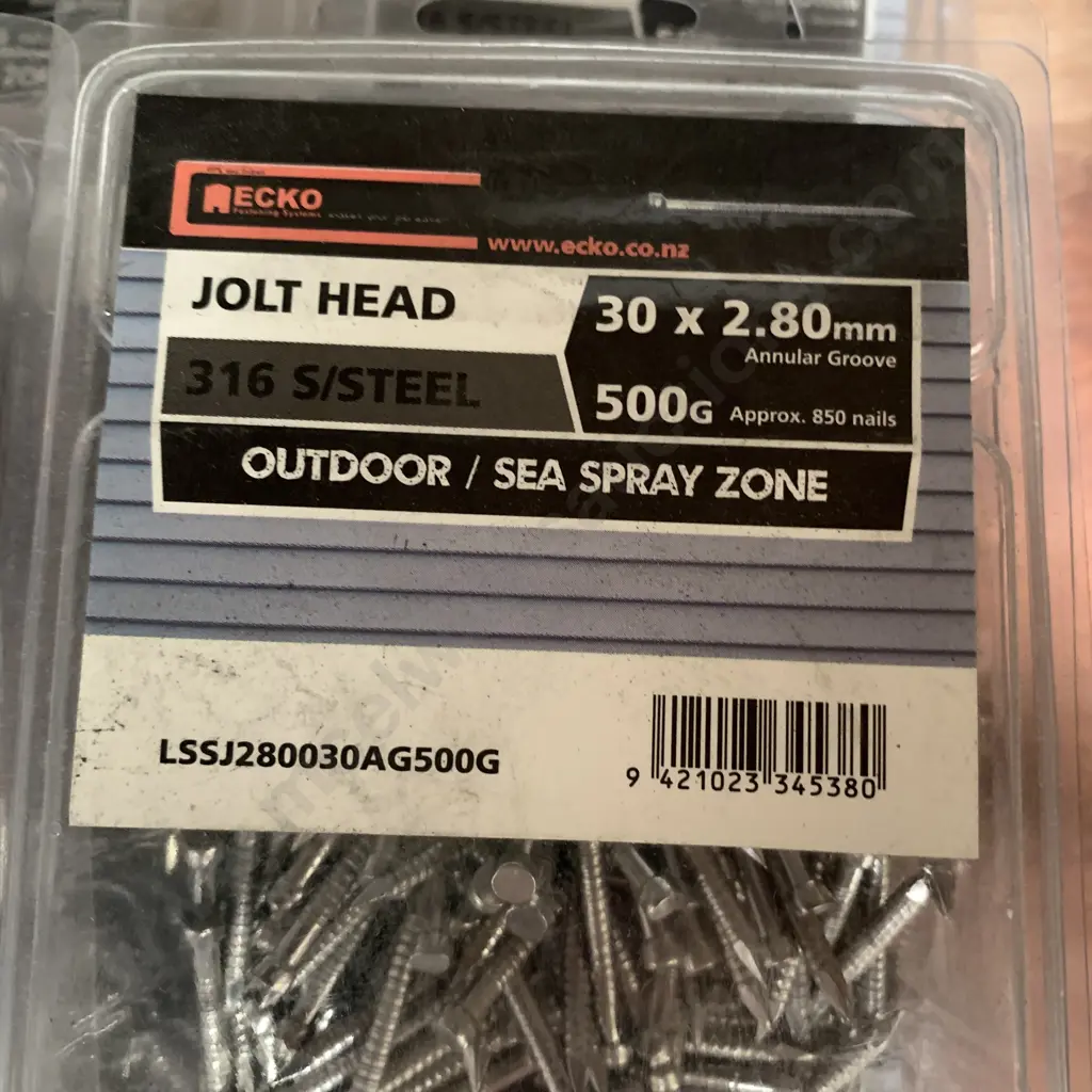 Ecko Jolt Head 30 x 2.80mm, 9 x 500g Packs & Rose Head 50 x 2.80mm, 4 x 500g Packs, Outdoor / Sea Spray Image 1++