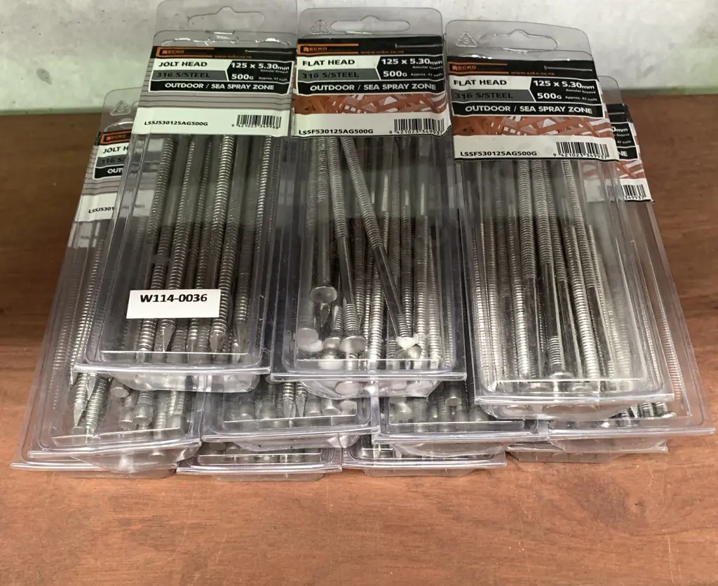 Ecko Jolt Head 125 x 5.30mm, 8 x 500g Packs and Flat Head 125 x 5.3mm x 3 500g packs , Outdoor / Sea Spray Image 1++