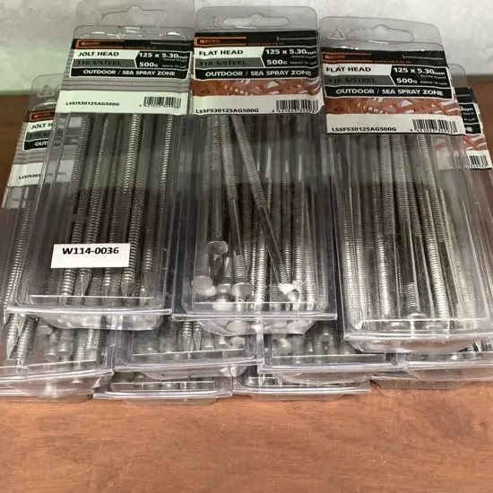 Ecko Jolt Head 125 x 5.30mm, 8 x 500g Packs and Flat Head 125 x 5.3mm x 3 500g packs , Outdoor / Sea Spray