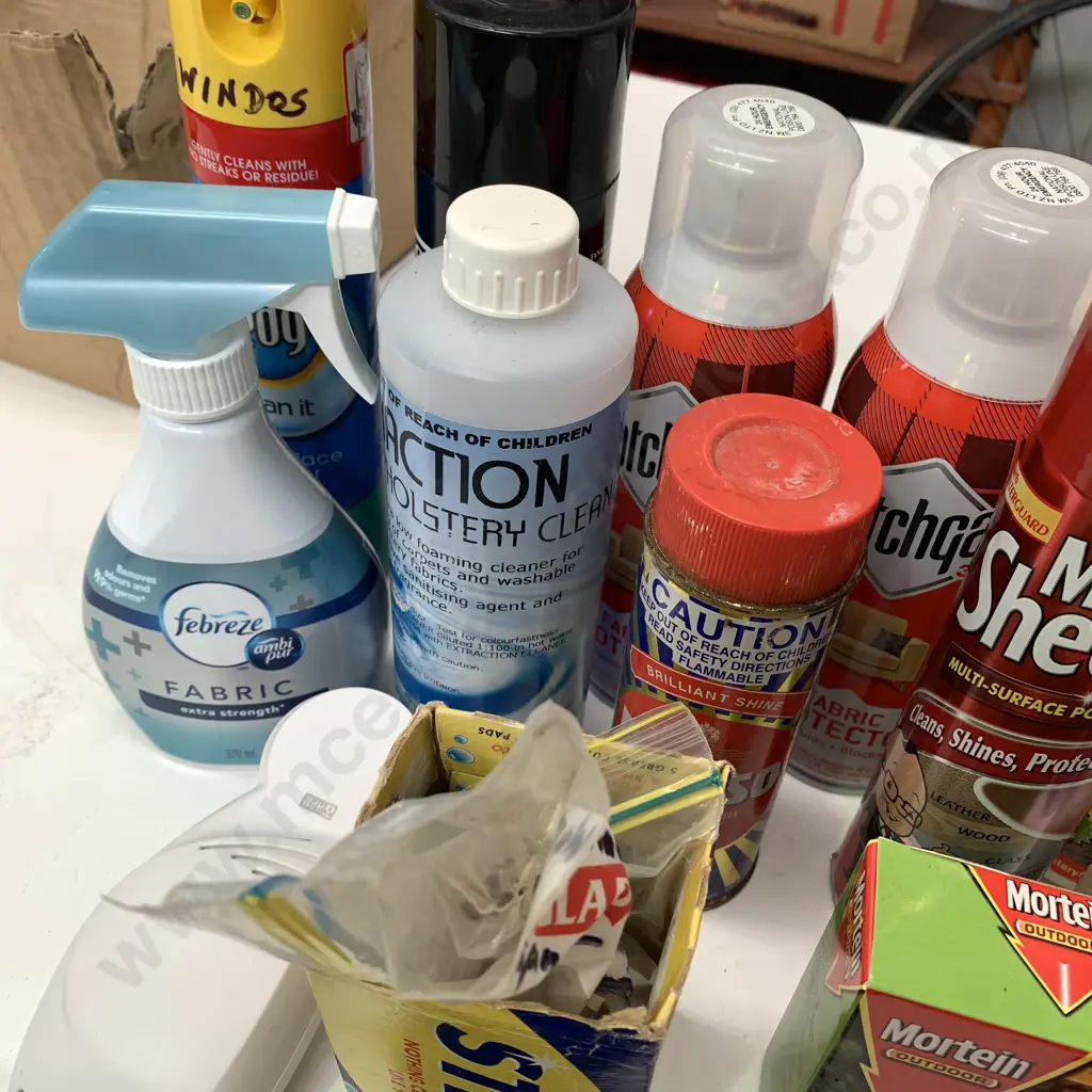 Box of assorted Cleaning and Home Care Products Image 1++