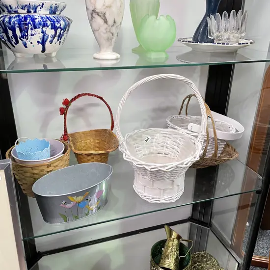 Assortment of Baskets Etc