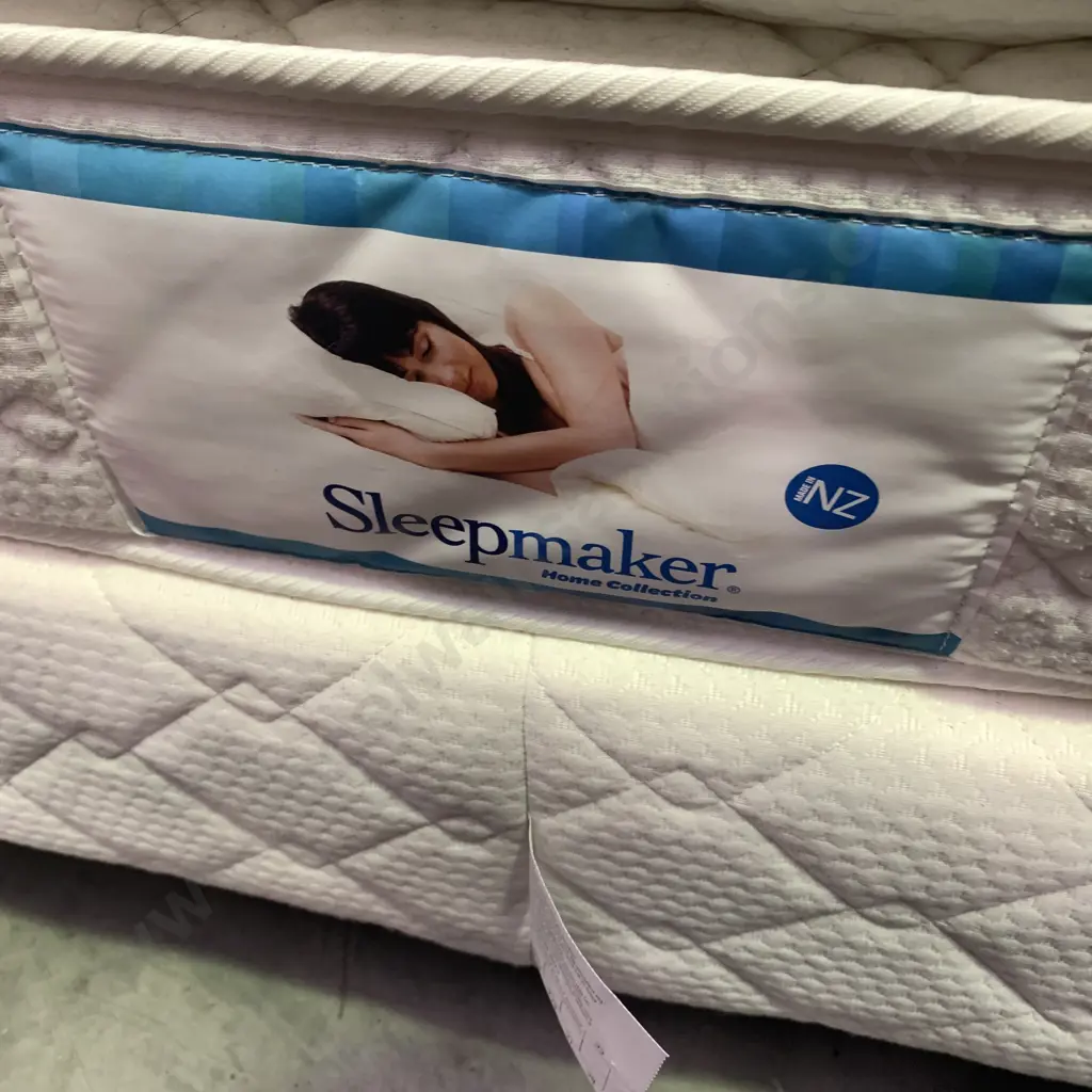 Sleepmaker Perfect Support Plush Matt Bed Mattress and Base with duvet set and wool mattress protector 203 x 107cm Image 1++