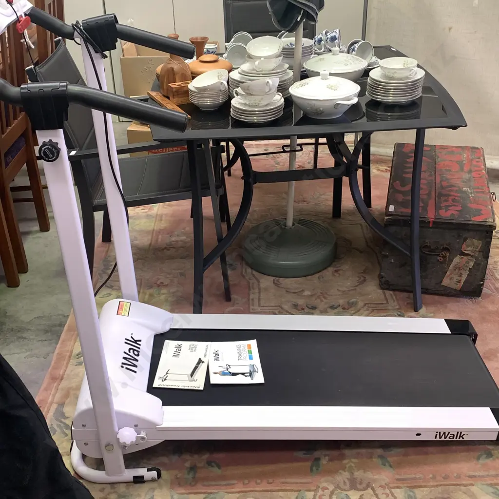 iWalk Electric Treadmill, Model E318 W White, very limited use, as new condition. Comes with User Manual  Image 1++
