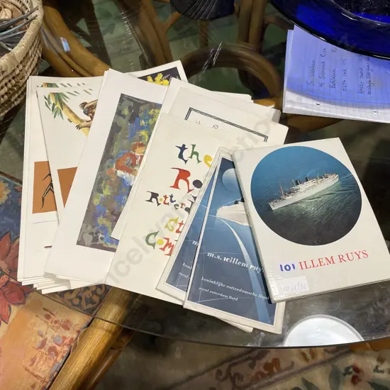 Collection of assorted Willem Ruys Cruise Ship Pamphlets, Menu's Etc C1962