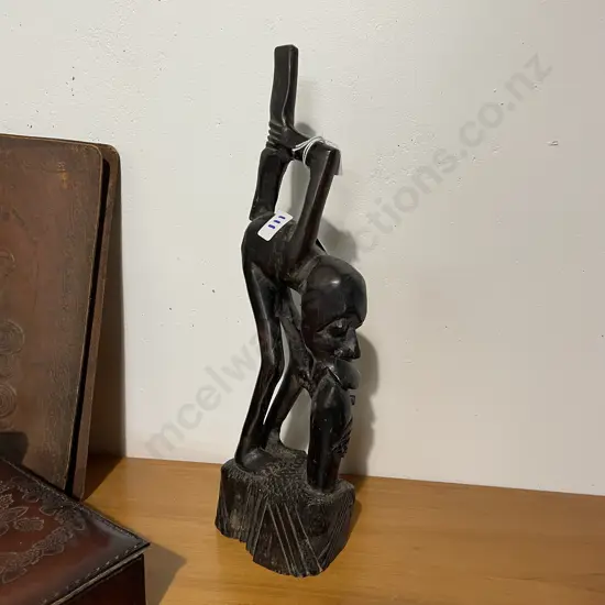 Vintage Carved Wooden Figurine. H34cm