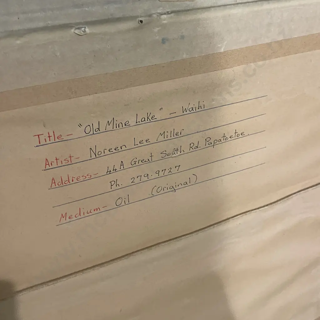 2 Framed Artworks. Oil on Board, by Noreen Miller, and 'Fantail Chicks' Print Image 1++