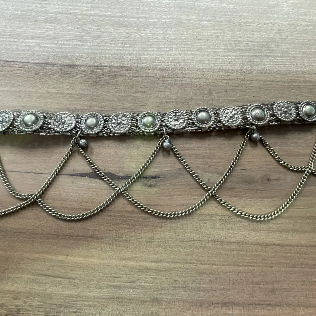 Vintage Silver Belt. Perhaps Nepalese. L72cm Image 1++
