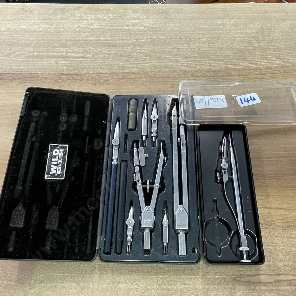 Vintage Wild Heerbrugg, Switzerland Compass/Protractor sets Image 1++