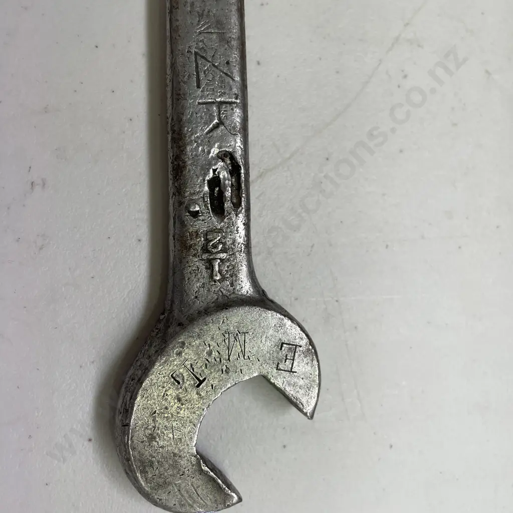 2 Vintage NZ Railways Items, Spanner and Cast Iron Nail Punch Tool Image 1++