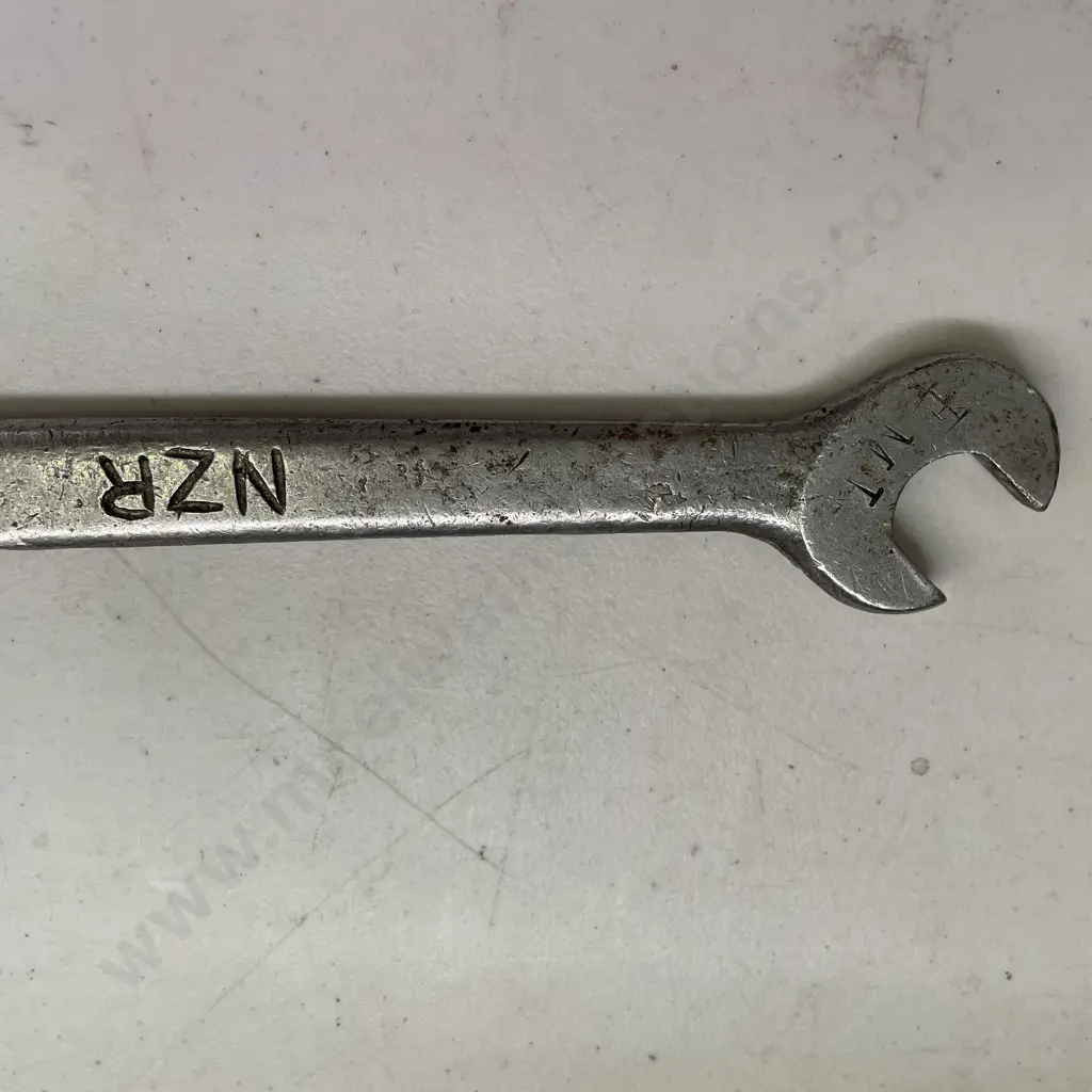 2 Vintage NZ Railways Items, Spanner and Cast Iron Nail Punch Tool Image 1++