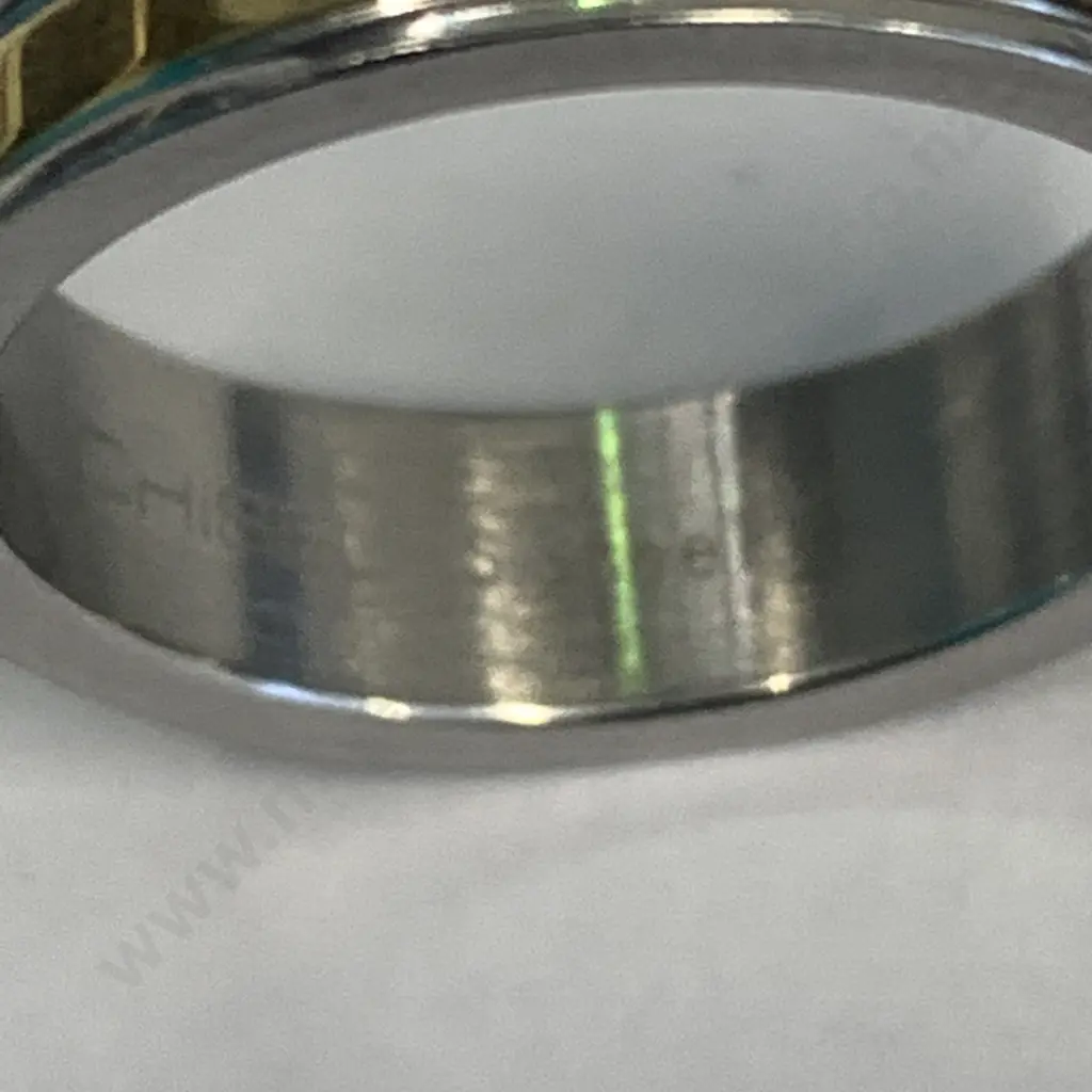 Pair of Mens Rings, one silver coloured engraved with 'Chisel Steel' and one Black Image 1++