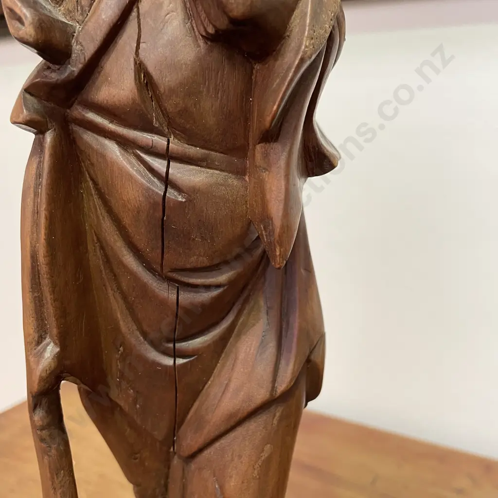 Chinese Carved Rosewood figurine. H38cm. (af as shown in photo) Image 1++
