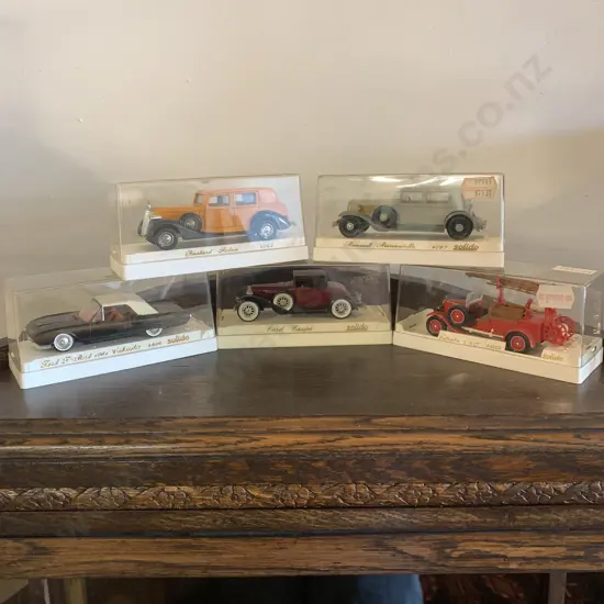 Collection of Vintage Diecast Age D'or Solido Boxed Model Cars x 5