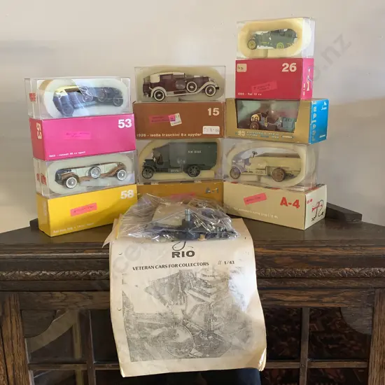 Vintage Rio and Brumm Diecast Models Vehicles x 7, Boxed