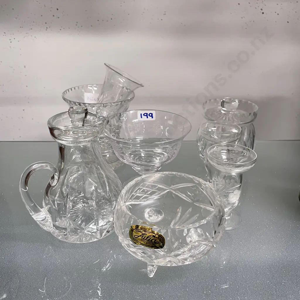 Assorted Vintage Crystal Items including Stuart, Tudor and Brierley Image 1++