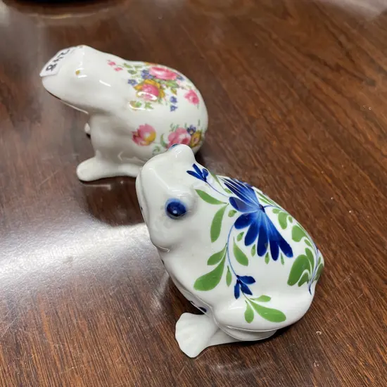 Ceramic Frog Ornaments x 2