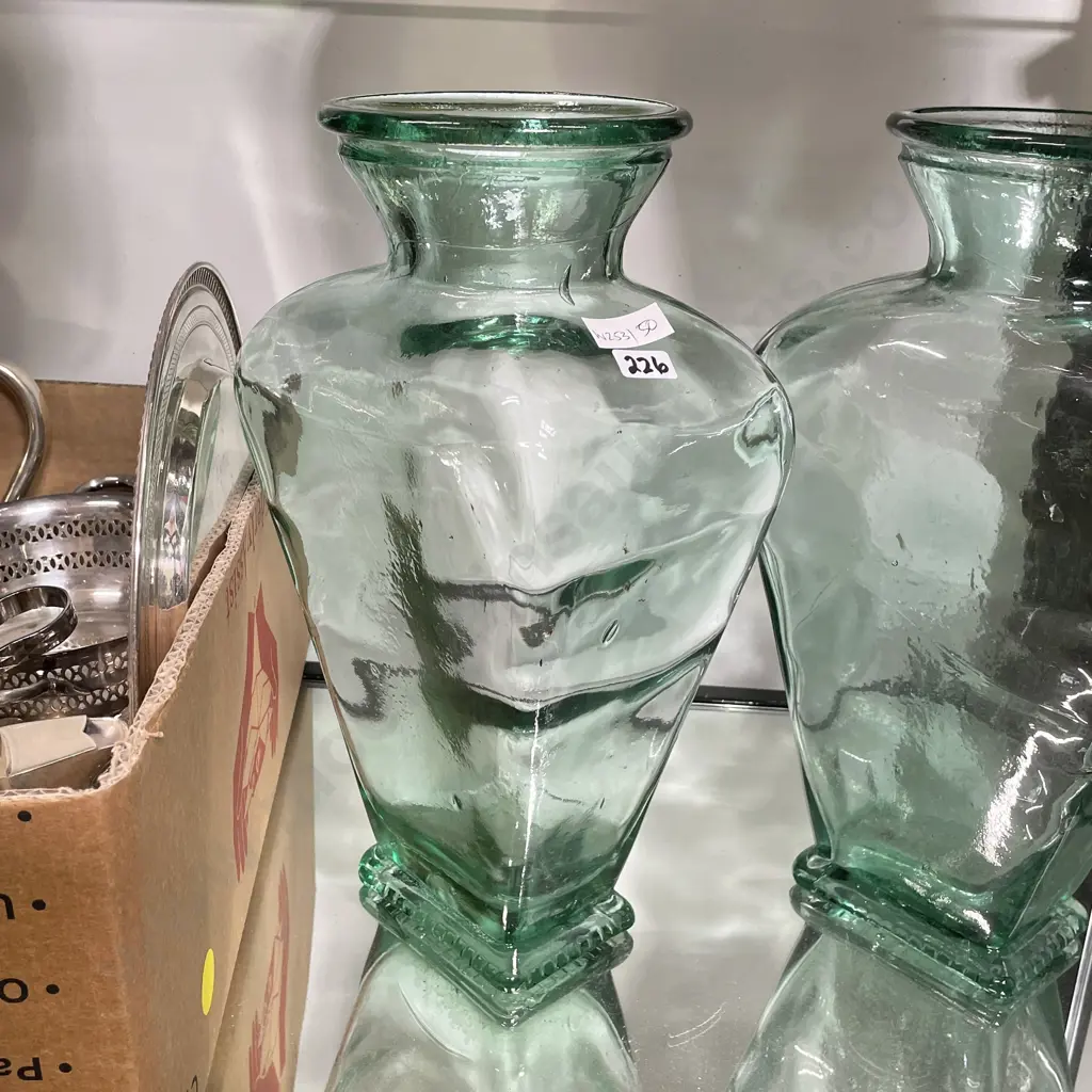 Large Recycled Glass Vase. H37cm Image 1++