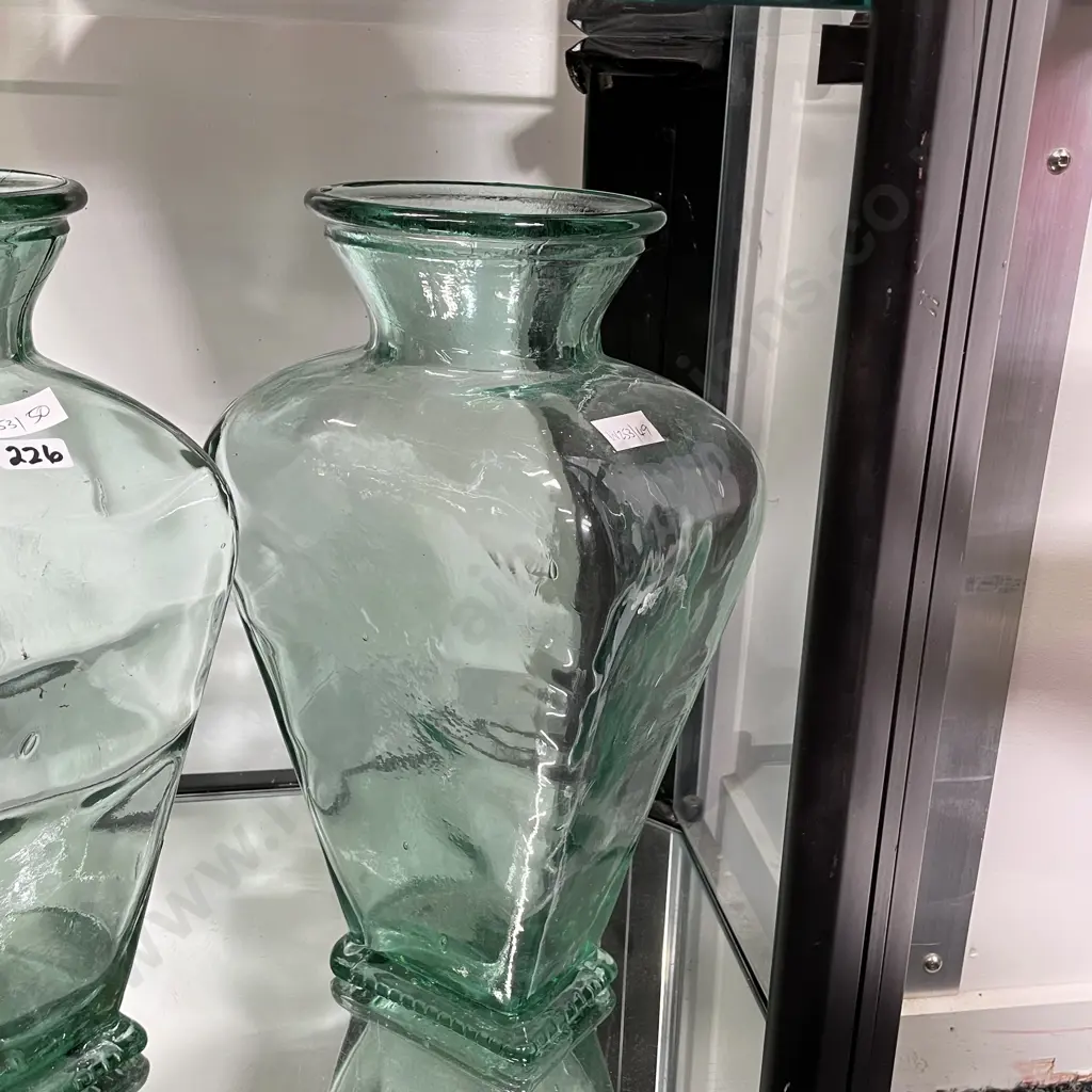 Large Recycled Glass Vase. H37cm Image 1++