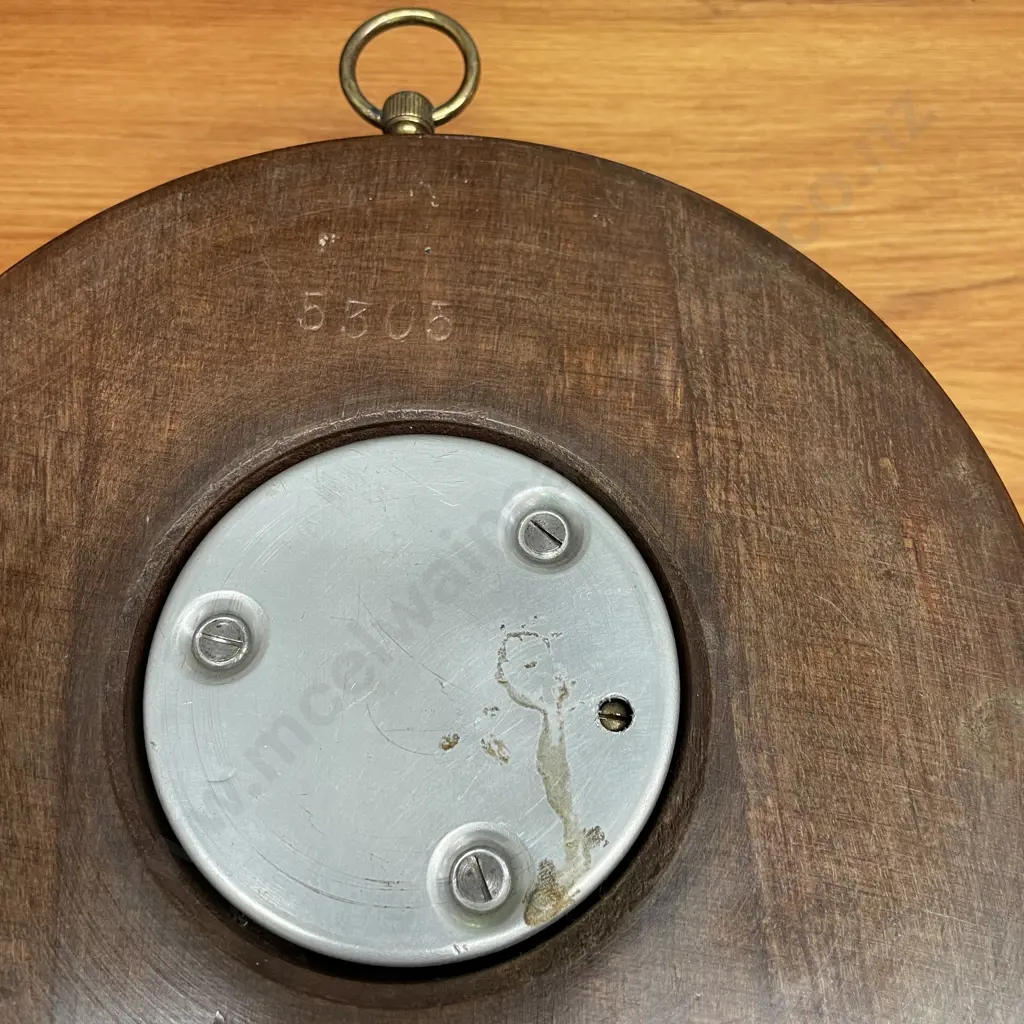 Vintage Wooden Framed German Barometer. Dia 18 Image 1++