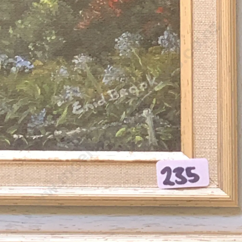 Original Oil on Board - Signed Enid Brook. Titled - Rangitoto Isld. Waitemata Harbour Auckland NZ, from Okahu Bay Image 1++