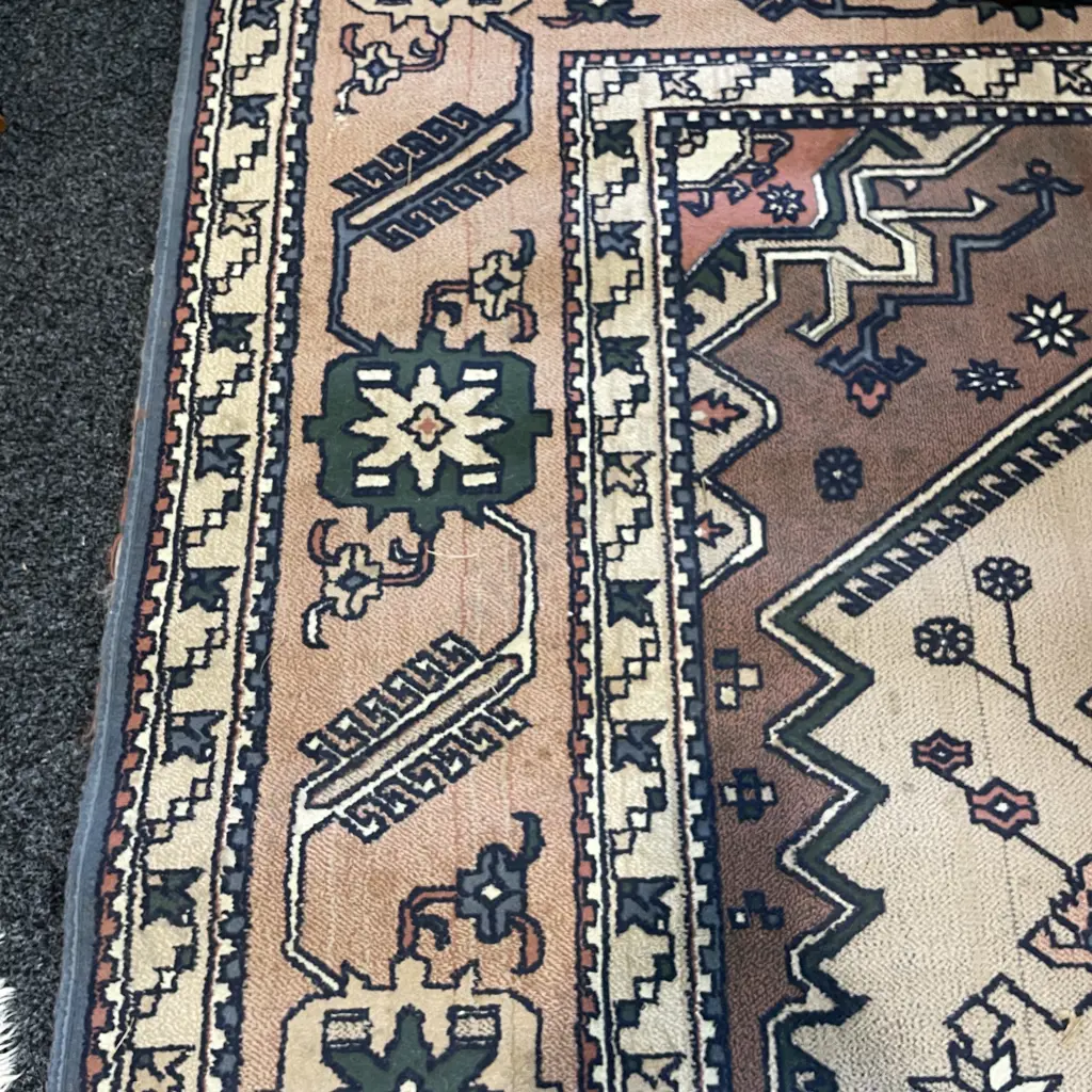 Extra Large Woven Floor Rug - 340 x 240, pink and blue colours Image 1++