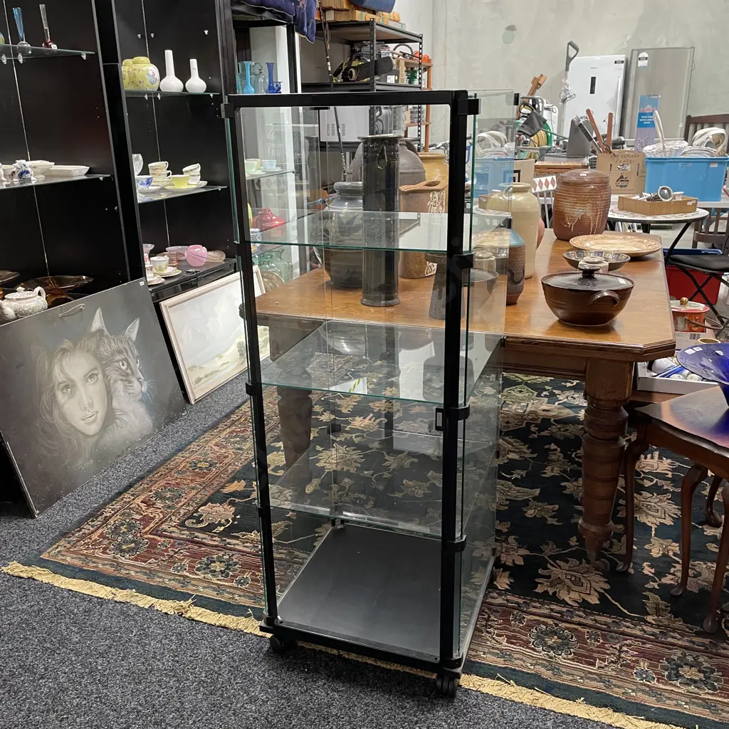 Glass Display Unit. 4 tier. H130 Top 49 x 51cm Image 1++