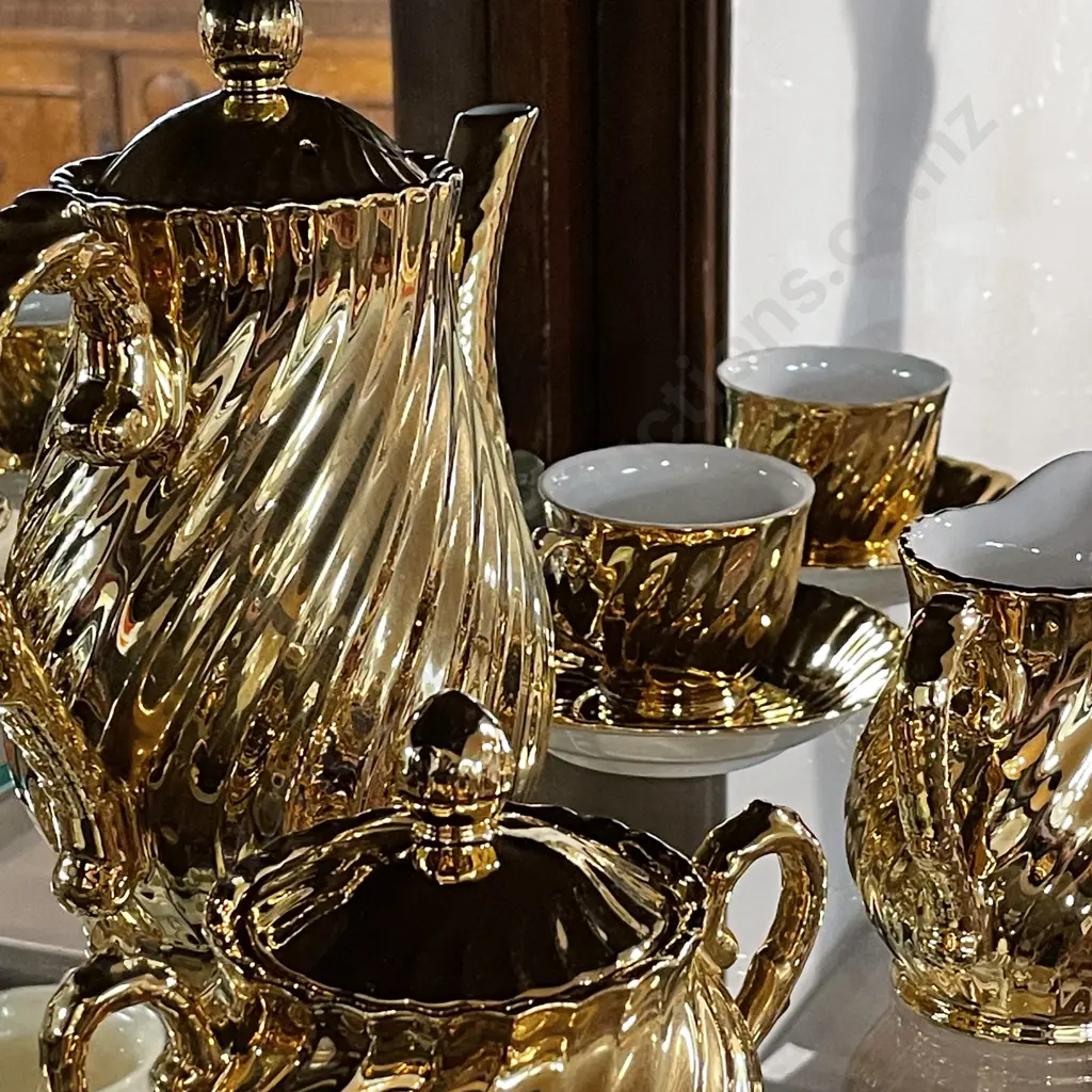 St Kilda Fine China Gilded Coffee Set Image 1++