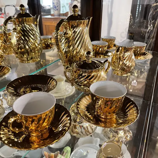 St Kilda Fine China Gilded Coffee Set