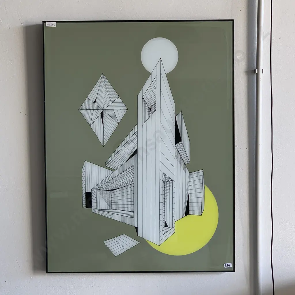 Bo Concept Gallery Glass Artwork "Architecture 1" 80 x 60cm Image 1++