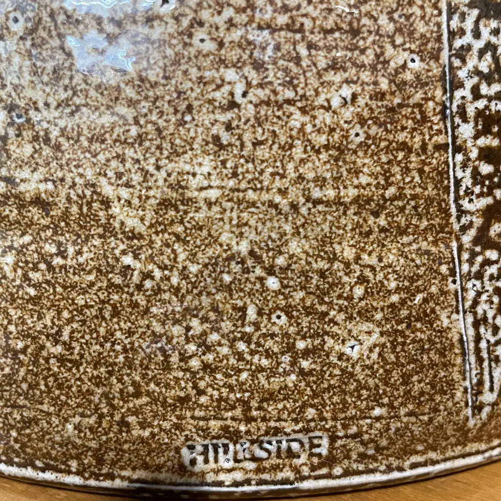 Extra Large Hillside Renton Murray 2 handled Salt Glazed lidded Jar. H32 Dia 28cm Image 1++