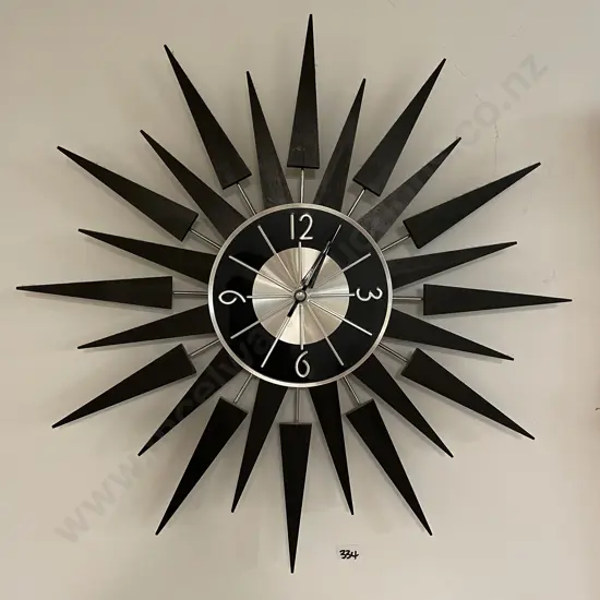 Battery Operated Starburst Clock, Dia 50cm