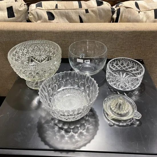 Assorted Vintage Crystal and Glassware