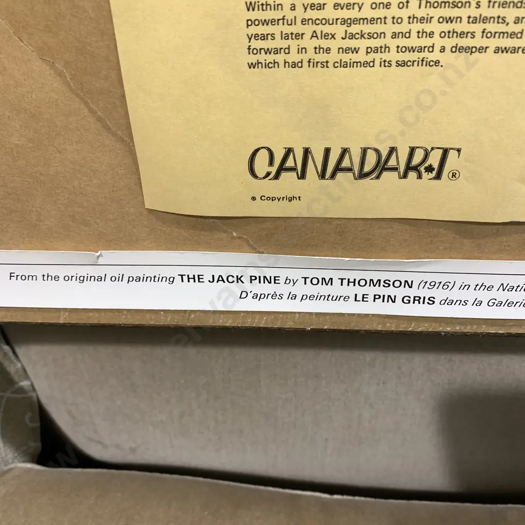 Tom Thomson "The Jack Pine" Solid Wood Retro Framed Print. Famous Canadian Artist Image 1++