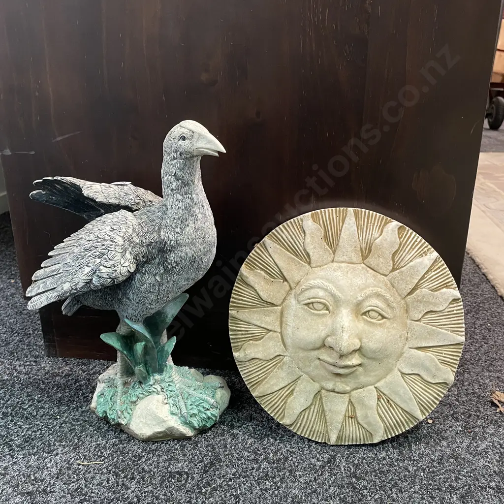 Concrete Sun and Outdoor Garden Ornament of bird Image 1++